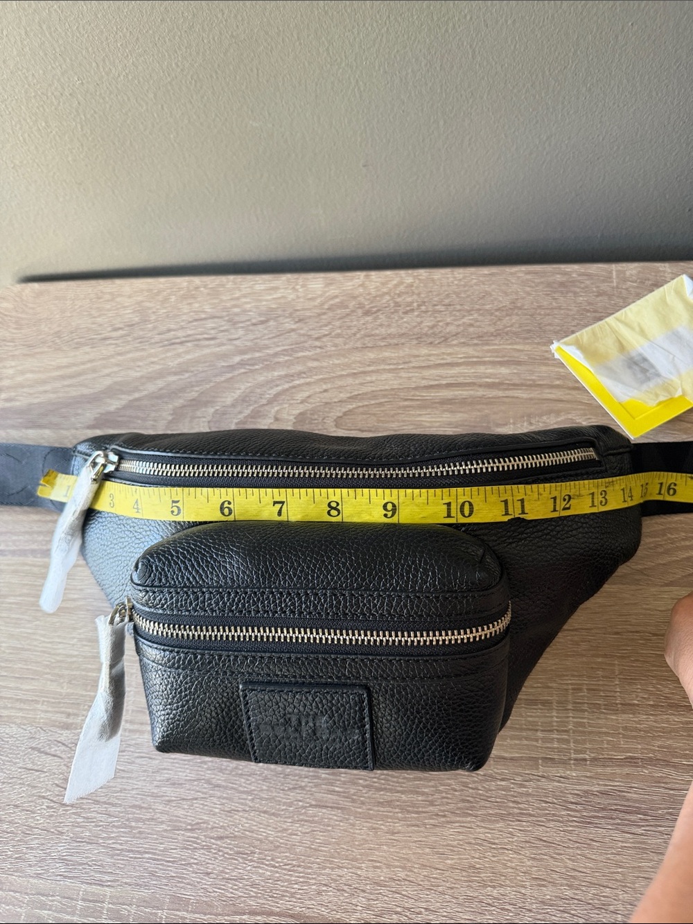 Marc Jacobs The Leather Belt Bag Black Leather Waist Pack New - Picture 12 of 15
